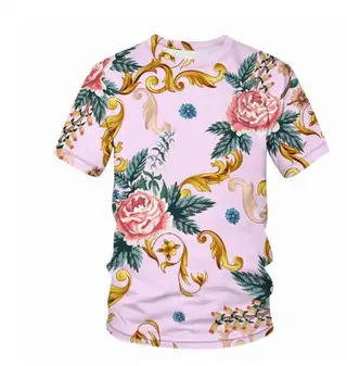 Personalised Digital Printing Short-sleeved Half-sleeved Top Clothes - 2Color