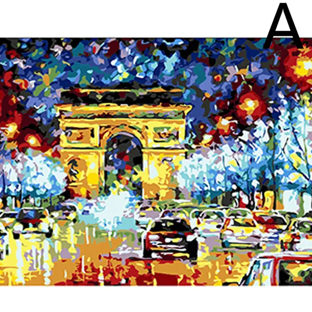 City Night DIY Digital Painting Modern Home Wall Style A - Shop at LoveMi