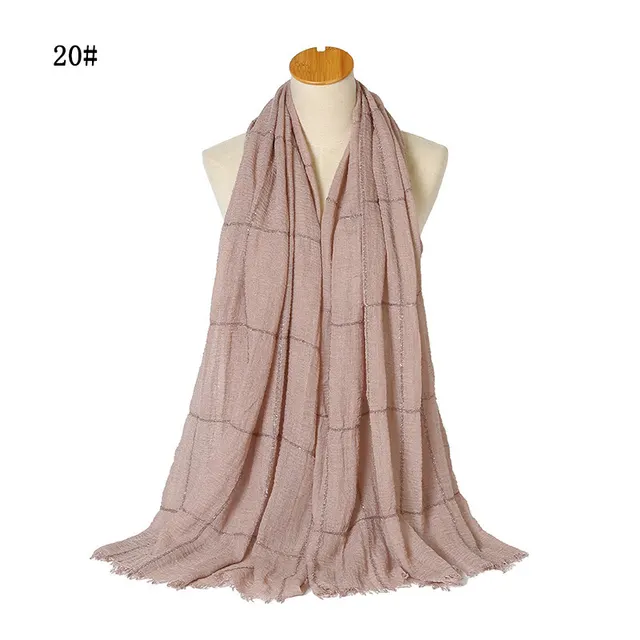Glitter Lace Lines Sequins Crinkle Crimp Ripped Cotton Turban Hijab 20Style - Shop at LoveMi