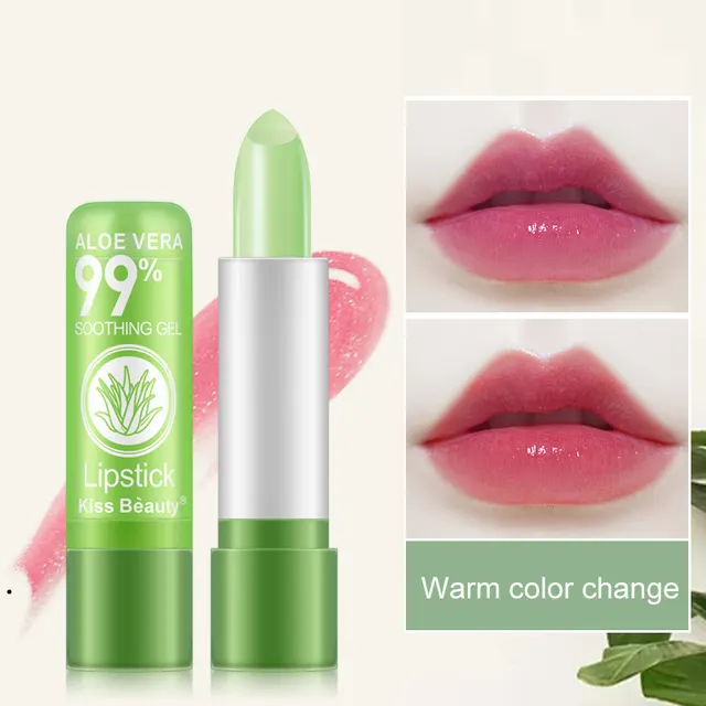 Aloe Vera Lipstick Color Changing Lip Balm Moisturizing Moisturizing Green - Shop at LoveMi