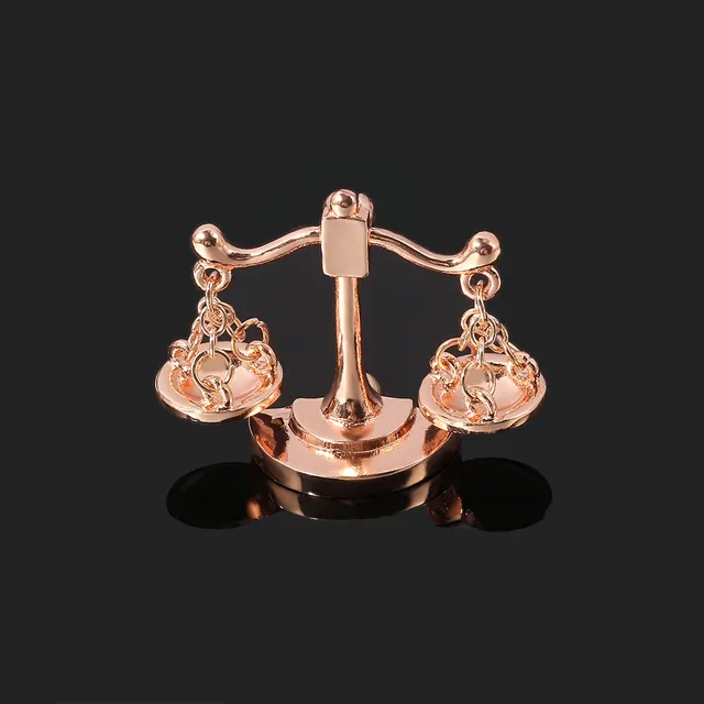 Balance Scale Sterling Silver Thai Silver Rose Gold Brooch As Shown - Shop at LoveMi