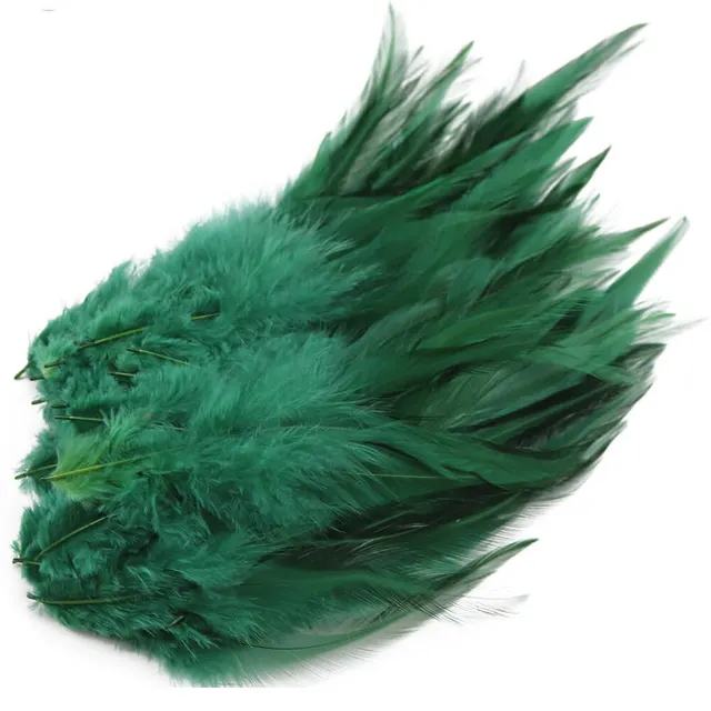 A Set Of 50 Colorful Pointed Hairs With White Tip Dyeing Jewelry Dream Catcher Accessories Green - Shop at LoveMi