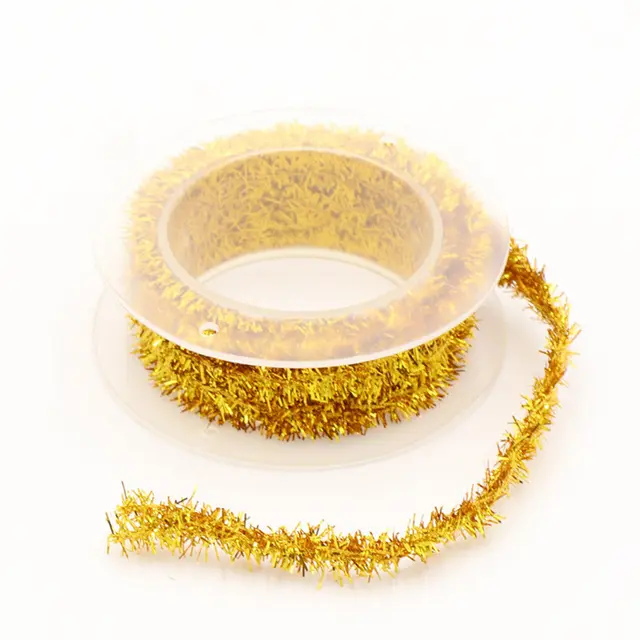 1.5m Metal Wire Wool Transparent Ring Christmas Decorations Props Rope Gold - Shop at LoveMi