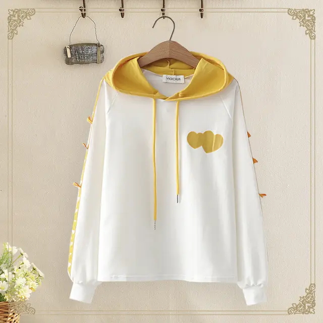 High School Junior High School Students Spring And Autumn College Style Girl Sweater Yellow - Shop at LoveMi