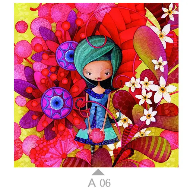 Ever Moment Diamond Painting Embroidery Cartoon Girl Picture Paint By Diamond Wall Decoration Full Square Resin Drill A06 - Shop at LoveMi