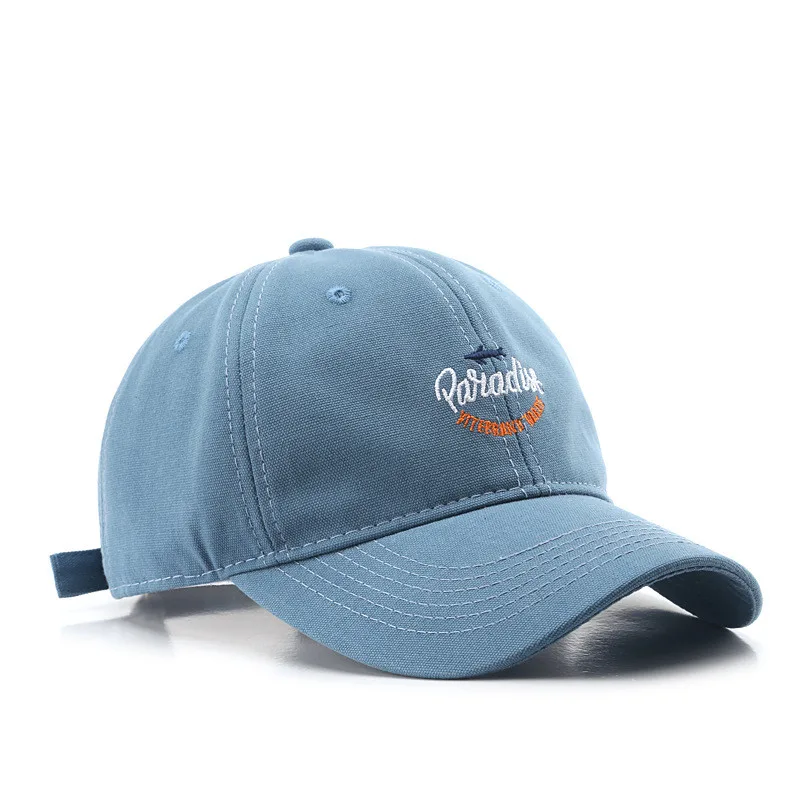 Fashion Trend Little Fish Cartoon Letter Embroidered Baseball Cap Blue - Shop at LoveMi