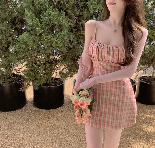 Plaid Dress Women's Sexy Royal Sister Style Waist Bag Hip Skirt Skirt - Shop at LoveMi