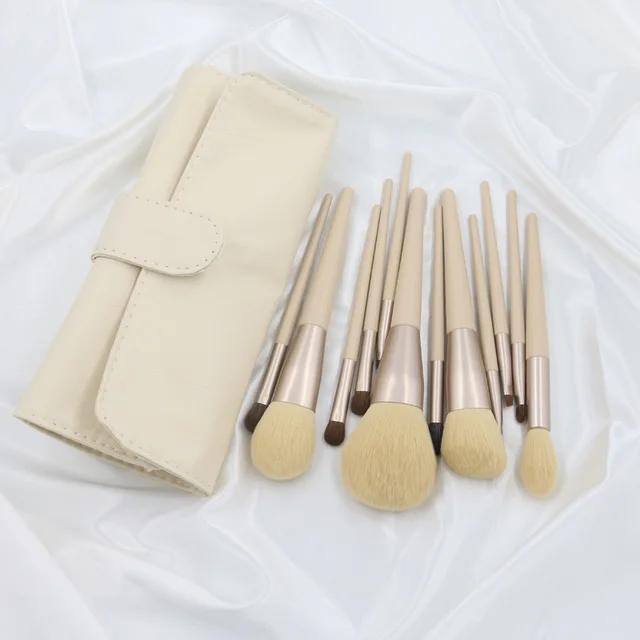 Set Of 12 Makeup Brushes Morandi Set Brush To Send Beig - Shop at LoveMi