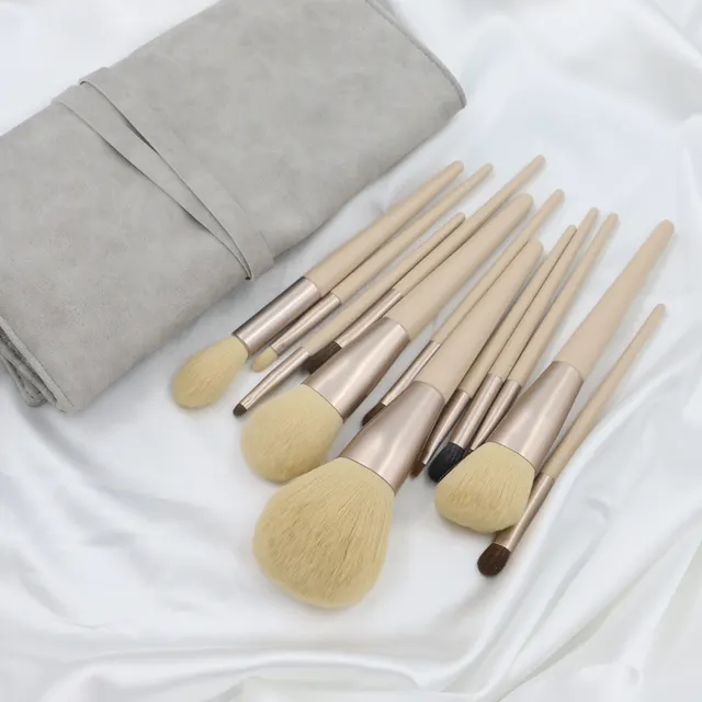Set Of 12 Makeup Brushes Morandi Set Brush To Send Gray - Shop at LoveMi