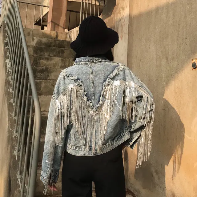 Spring New Retro BF Loose Short Jeans Jacket Top Chaquetas Jackets Light Blue - Shop at LoveMi