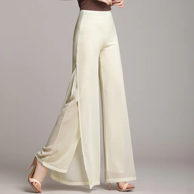 Loose Drape Pants High Waist Slim Straight leg Pants Apricot - Shop at LoveMi