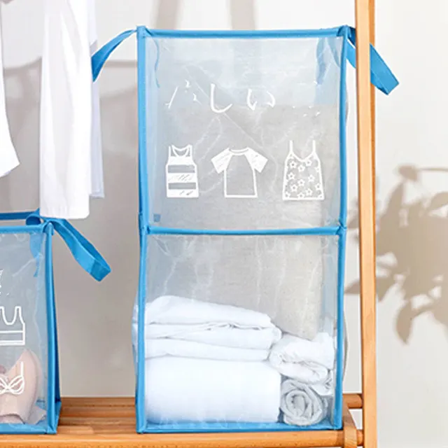 Dirty Clothes Basket Laundry Bathroom Storage Basket Blue - Shop at LoveMi