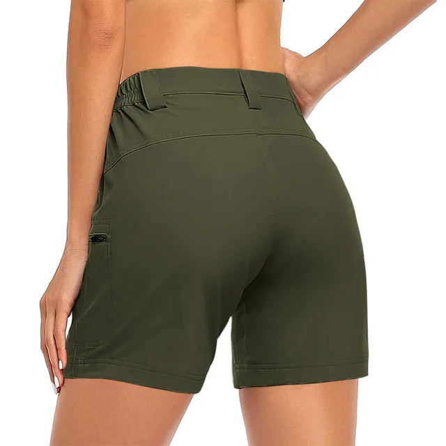 Pure Color Casual Ladies Overalls Shorts Green - Shop at LoveMi
