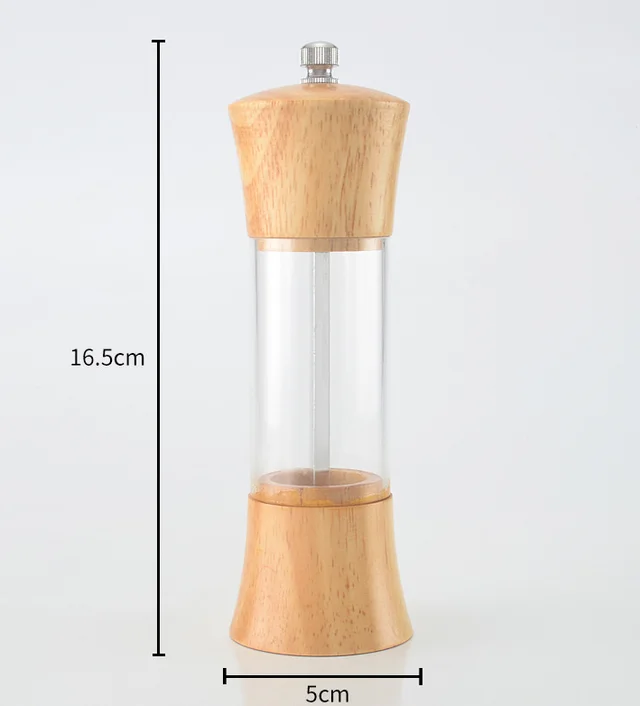 Pepper Grinder Multipurpose Seasoning Bottle Wood Color - Shop at LoveMi