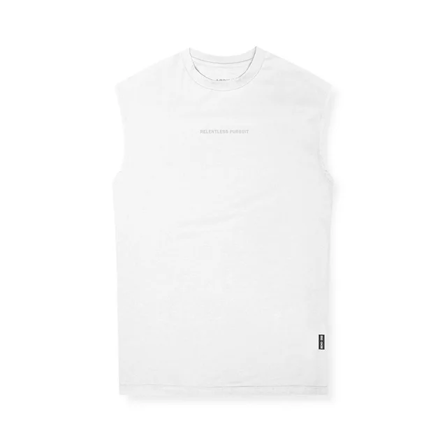 Fashion Brand Loose Large Size Sleeveless T shirt Men's Vest Sports Bottoming Shirt White - Shop at LoveMi