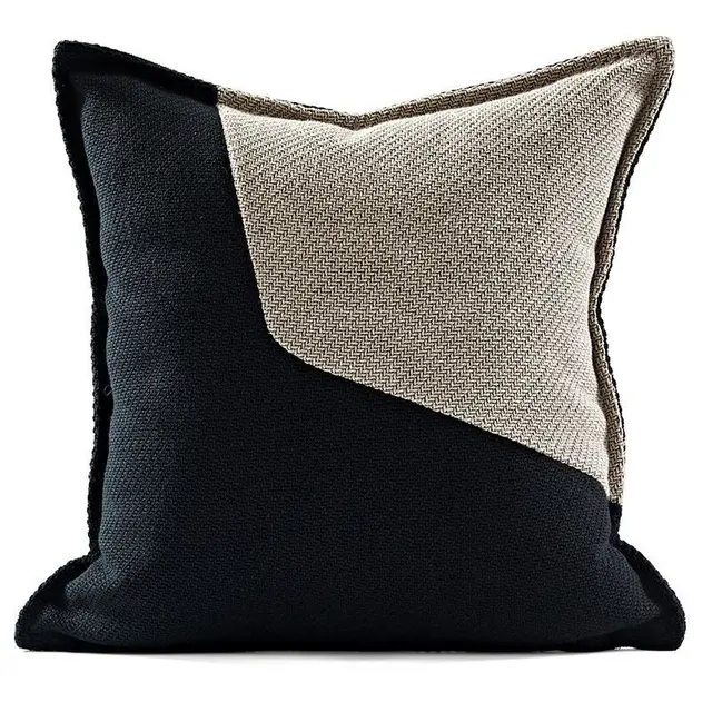 Cushion Cover Decorative Pillow Case Modern Simple Luxury Ivory Black 3Style - Shop at LoveMi