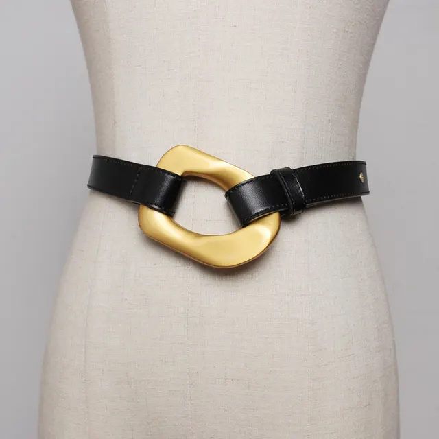 Leather Belt Women's All match Jeans Belt Simple Dress Belt Black - Shop at LoveMi