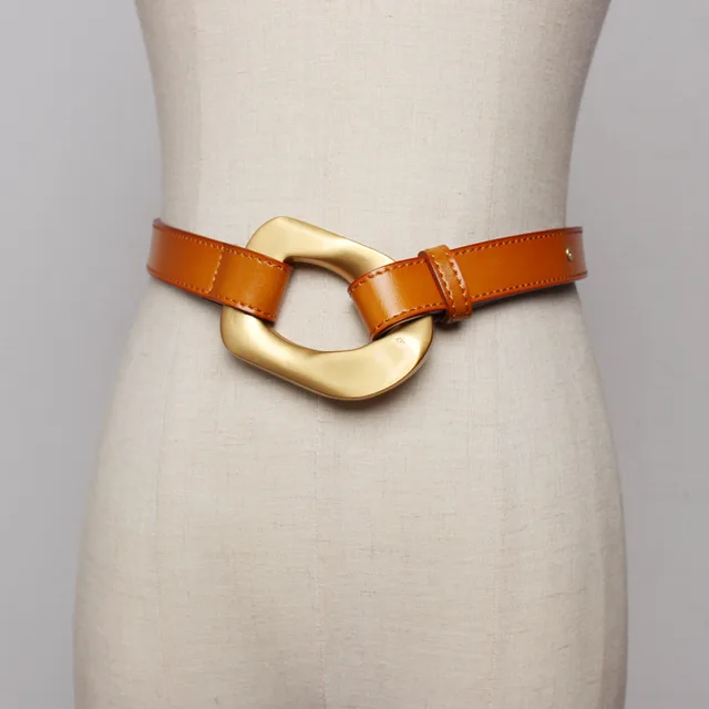 Leather Belt Women's All match Jeans Belt Simple Dress Belt Brown - Shop at LoveMi