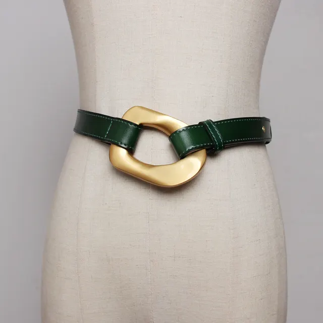 Leather Belt Women's All match Jeans Belt Simple Dress Belt Green - Shop at LoveMi