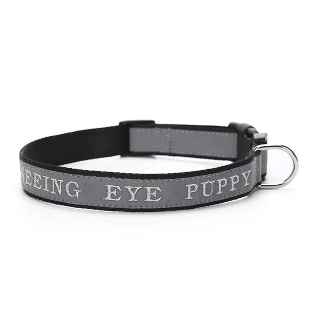 Personalized Phone Name Embroidered Reflective Dog Collar Black - Shop at LoveMi