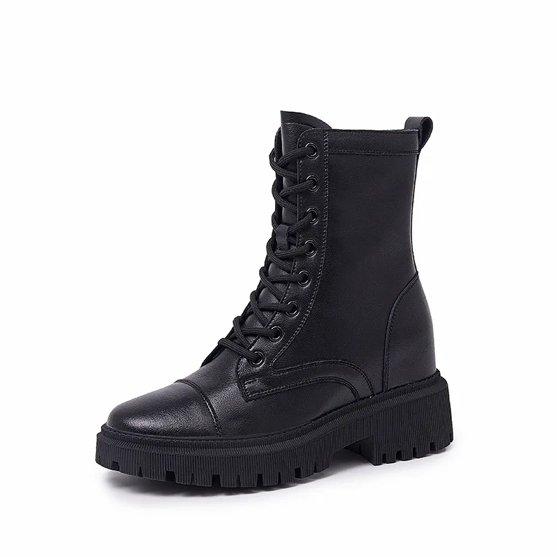 Martin Boots Thin Women's British Style Short Boots Spring And Autumn Single Boots Black - Shop at LoveMi