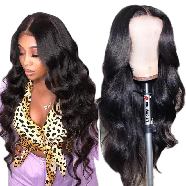 Wig Ladies Fashion Black Mid length Curly Hair Front Lace Synthetic Headgear Black - Shop at LoveMi