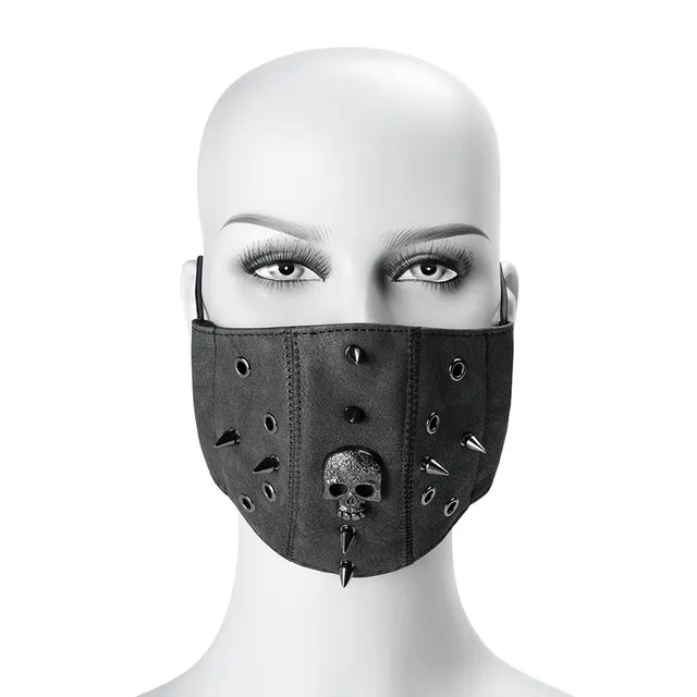 Punk Rock ROCK Skull Outdoor Dust Mask With Filter Dustproof Black - Shop at LoveMi