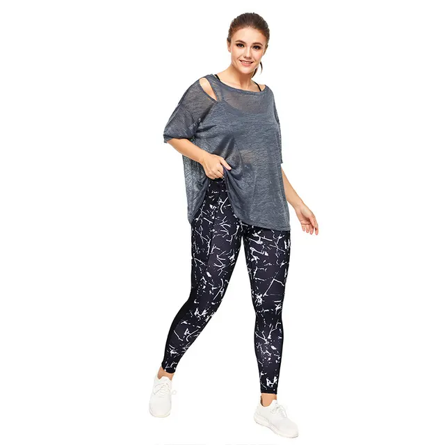 Plus Size Women's Slim Running Quick drying T shirt Grey - Shop at LoveMi