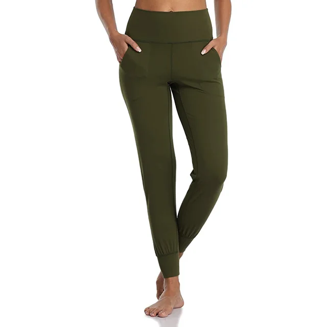 Product Lulu New Casual Multicolor Loose Bottoming High Waist Yoga Pants Green - Shop at LoveMi