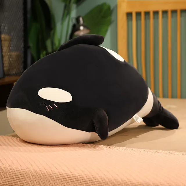 Cute Whale Plush Toy Pillow Girl Sleeping Bed Boy Doll Doll Doll Black - Shop at LoveMi