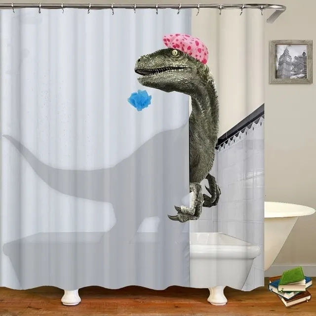 Bathroom Shower Curtain Waterproof And Mildew Proof Polyester Bathroom Curtain Animal Series - Shop at LoveMi
