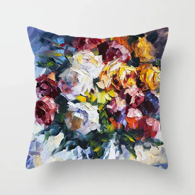 Nordic Minimalist Corolla Red Rose Hot selling Decorative Living Room Sofa Peach Skin Pillowcase - Shop at LoveMi