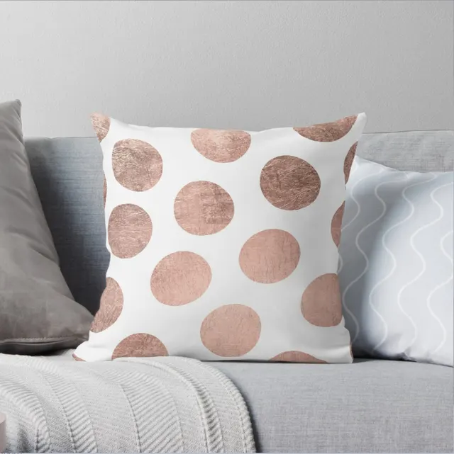Geometric Rose Gold Gold Leaf Living Room Office Car Pillowcase - Shop at LoveMi