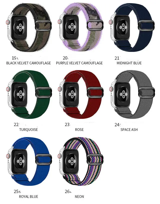 Watch23456SE Generation Nylon Strap, Stretch Woven Strap 22Style - Shop at LoveMi