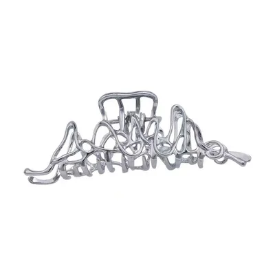 Personality Irregular Liquid Metal Hairpin Silver - Shop at LoveMi