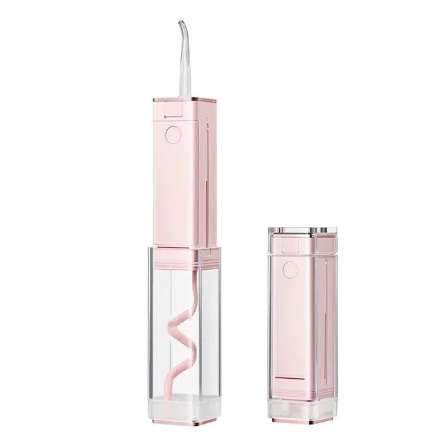 Mini Small Square Tube Water Floss Folding Electric Tooth Punch Portable Mini Household Pink - Shop at LoveMi