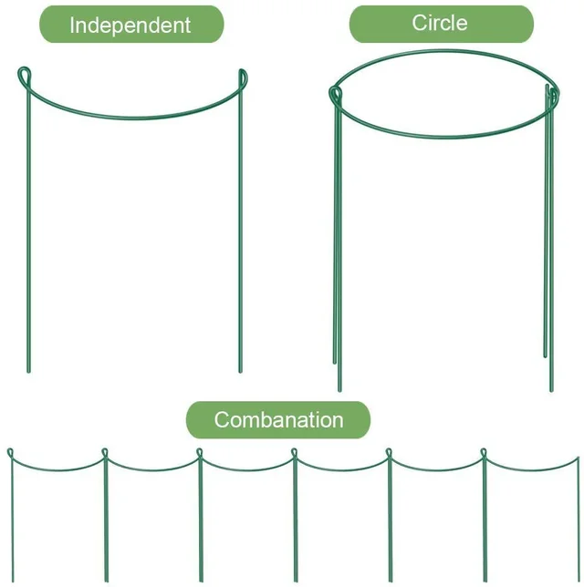 Support Frame Plant Support Rod Green Garden Plant Support Ring Plant Stand Medium Size 1Pcs - Shop at LoveMi