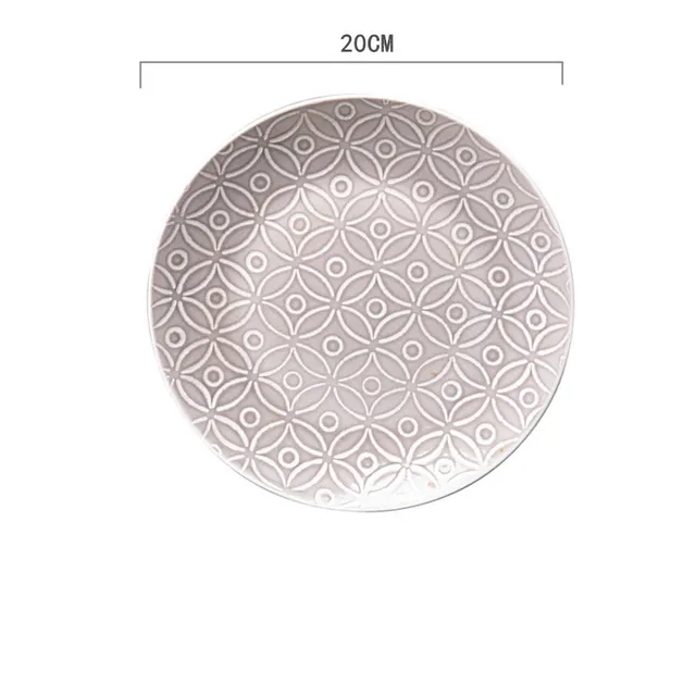 Ceramic Hand painted Western Food Microwave Breakfast Plate Embossed Flower Plate - Shop at LoveMi