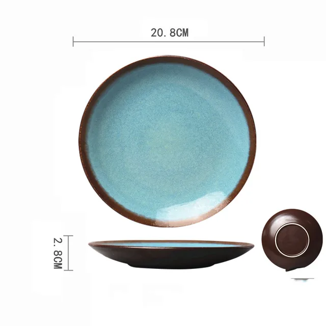 Ceramic Hand painted Western Food Microwave Breakfast Plate Mosaic Disc - Shop at LoveMi