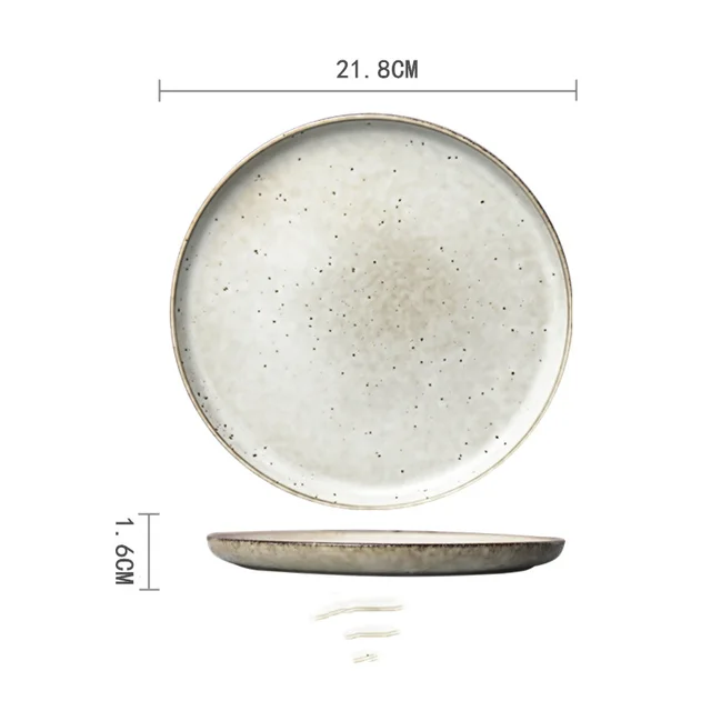 Ceramic Hand painted Western Food Microwave Breakfast Plate Stoneware Handpainted Plate - Shop at LoveMi