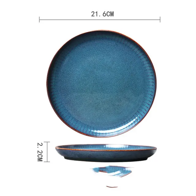 Ceramic Hand painted Western Food Microwave Breakfast Plate Violet - Shop at LoveMi