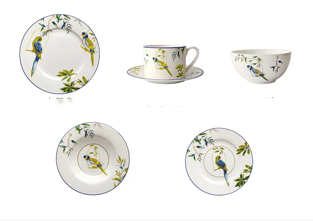 Parrot bone china tableware set Gift Box - Shop at LoveMi