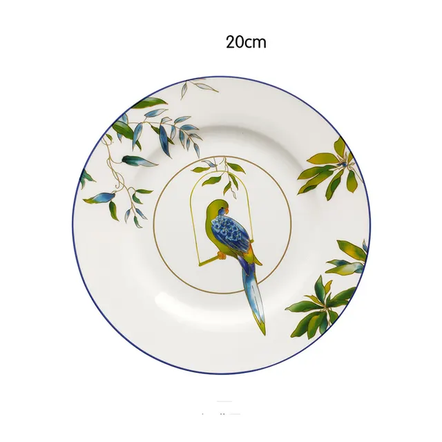 Parrot bone china tableware set Steak Plate - Shop at LoveMi