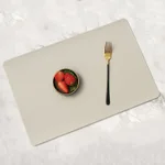 Beige Leather Rectangle.