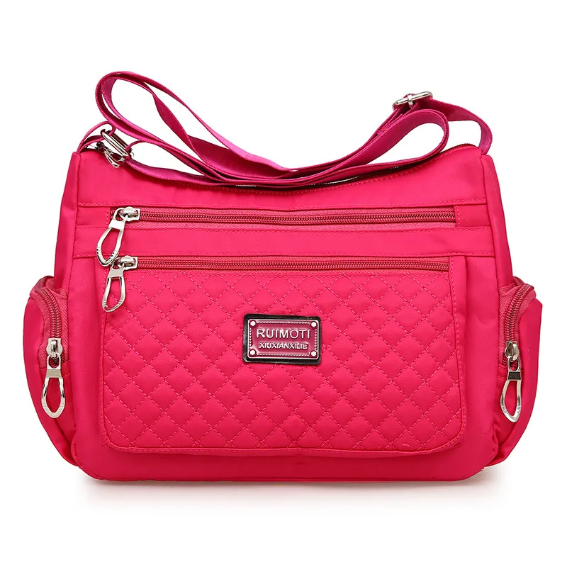 Oxford Cloth One shoulder New Waterproof Nylon Fashion Handbag Rose - Shop at LoveMi