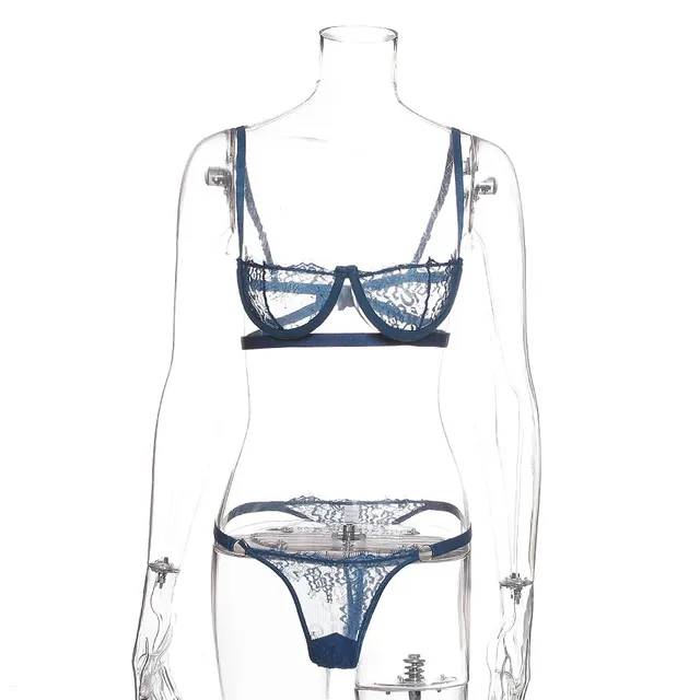 Wrapped Chest See Through Underwear Sexy Suit Royal Blue - Shop at LoveMi