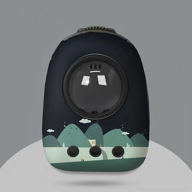 Cat Bag Go Out Portable Breathable Space Pet Compartment Double Shoulder Cat Backpack Night Forest - Shop at LoveMi