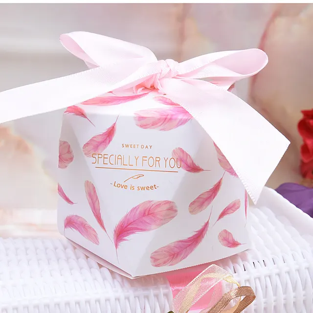 Diamond Wedding Candy Box Wedding Supplies Yixi Box Candy Bag Candy Box Paper Box Pink - Shop at LoveMi