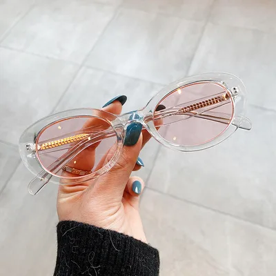 Small Frame Sunglasses Women Oval Frame Pink - Shop at LoveMi