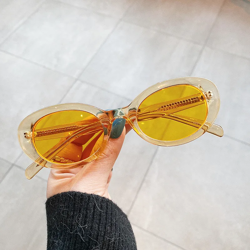 Small Frame Sunglasses Women Oval Frame Yellow - Shop at LoveMi